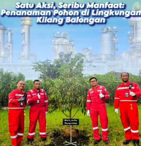 Satu Aksi Seribu Manfaat : Penanaman Pohon di Lingkungan Kilang Balongan