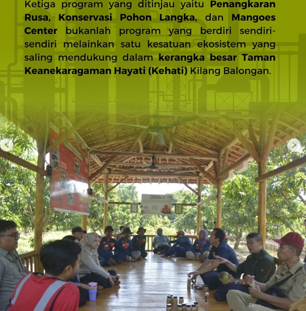Pemprov Jabar apresiasi tiga program pelestarian lingkungan Kilang Balongan: Penangkaran Rusa, Pohon Langka, dan Mangoes Center.