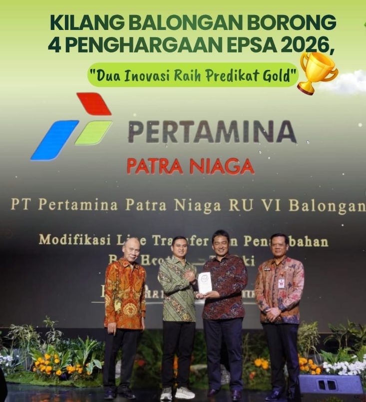 Kilang Balongan kembali meraih empat penghargaan dalam anang Eco-Tech Pioneer and Sustainability Award EPSA 2026
